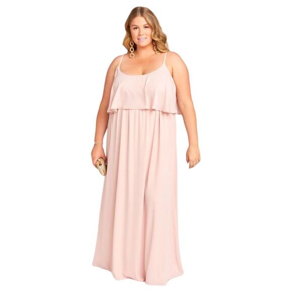 Show Me Your MuMu Caitlin Ruffle Maxi Dress in Dusty Blush - Picture 13 of 13